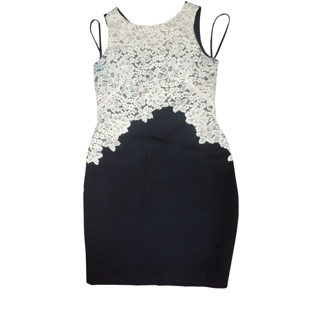 Lauren Ralph Lauren Dress Women’s 12 Black White Lace Bodice Formal